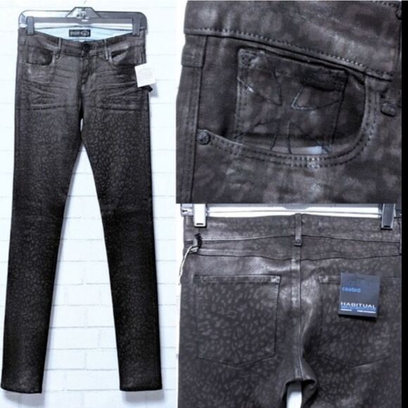 NWT HABITUAL Alice Leopard Coated Skinny Jeans 25 - Picture 8 of 8